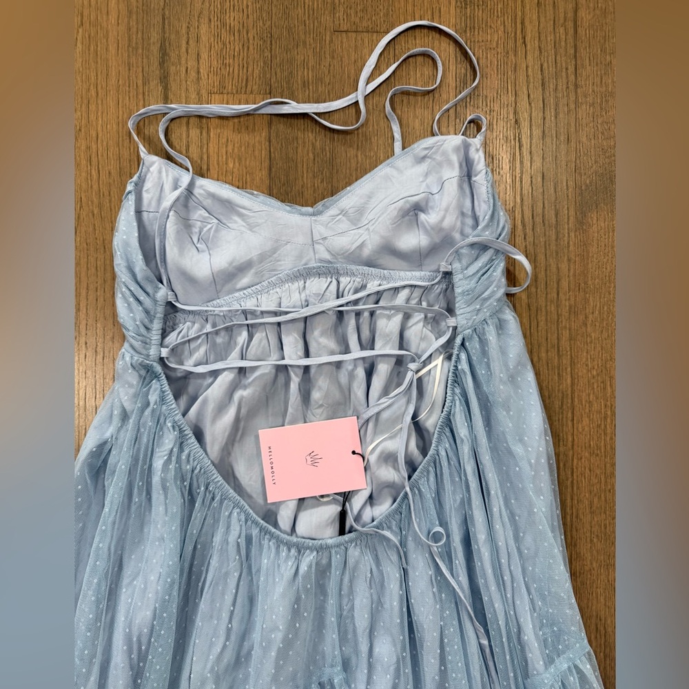 NEW Hello Molly Feature Me Tulle Midi Dress-Size XL or US 10- Baby Blue - Picture 7 of 15